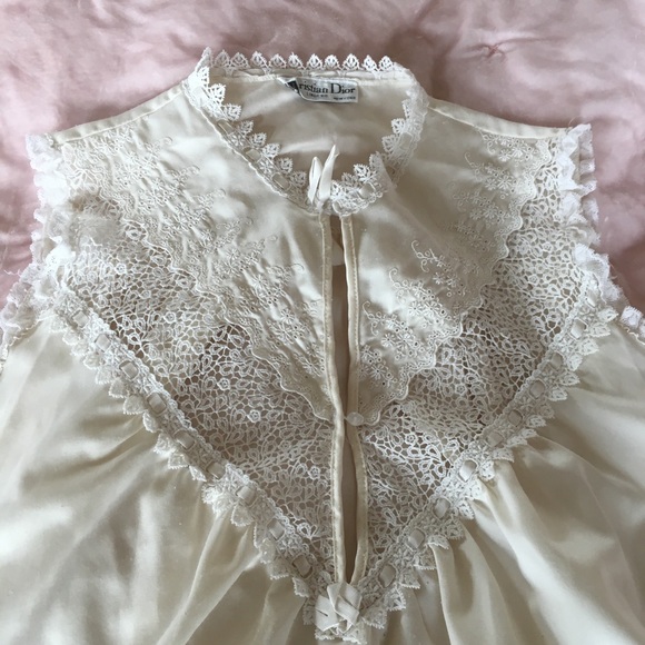Dior Other - Vintage Christian Dior cream night gown/neglige